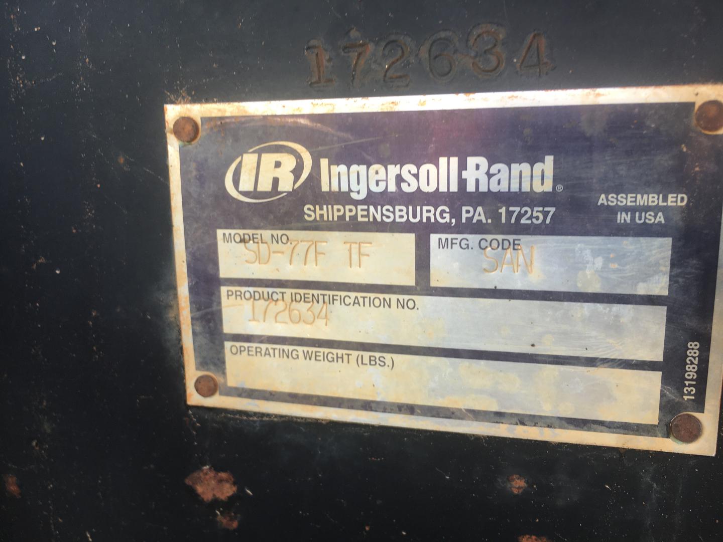 COMPACTADOR PATA DE CABRA INGERSOLL RAND SD77F